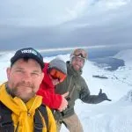 Jeff and Jill skiers selfie